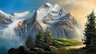 Painting a Beautiful Mountain Landscape with Acrylics | Art Candy Nepal | Nepali Artist |