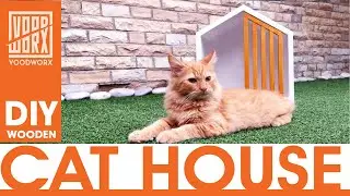 How to make a Modern Cat House // Wood DIY