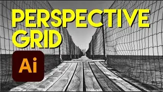 How to tutorial on using the Perspective Grid Tool in Adobe Illustrator, step by step.