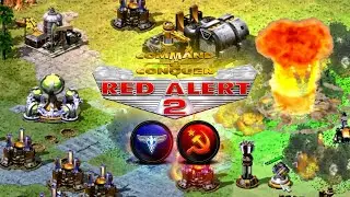 Red Alert 2 | Korean Eagle Fighters | (7 vs 1 + Superweapons)