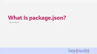 What Is package.json?