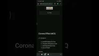 Corona Effect MCQ