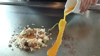HIBACHI EGG FRIED RICE in Japan - TEPPANYAKI