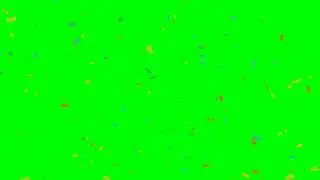 Colourful confetti green screen background