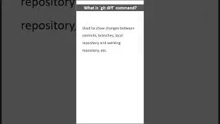 What is git diff command in Hindi #shortsvideo #gitdiff