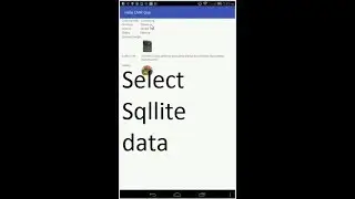 Select sqlite data and show listview in android part 2