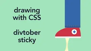 drawing with css: divtober sticky