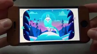 Parallax Illustration of Winterwolf on Iphone - Created in Html/js on Ipad