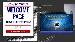 How to create Welcome Page in java | using ProgressBar - 2019