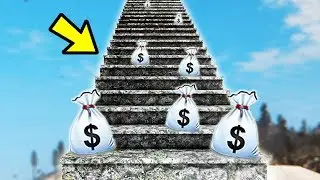 Secret stairway found in gta 5 that spits out money (Crazy gta 5 money glitch)