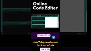 Online Code Editor using HTML CSS JavaScript.  