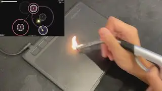 osu! with fire torch