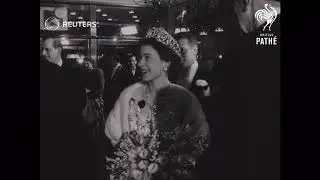 Queen Elizabeth attends w the Dke Of Ed. Premiere of "KING RICHARD THE 3RD Vivien Lei...(1955)