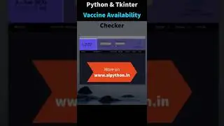 Demo of Vaccine Availability Checker Desktop App developed with Python and Tkinter 