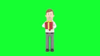 3D Character Gift Box Animation - Green Screen Video - Stock Video Footage - No Copyright Videos