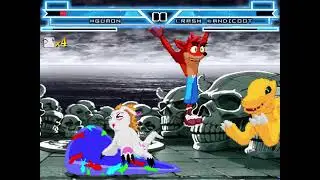 mugen kof mugen origins blue agumon vs crash bandicoot