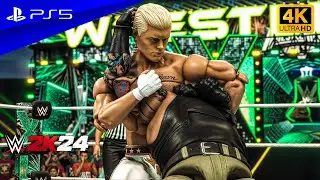 WWE 2K24 - Bray Wyatt Elite vs. Cody Rhodes Elite | No Holds Barred Wrestlemania XL | PS5™ [4K60]