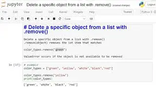 Delete a specific object from a list with  remove in Python