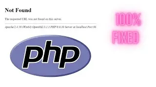 🔴Not Found The requested URL was not found on this server | 100% Fixed for PHP