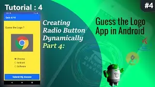 Quiz App in Android Studio | Logo Quiz App in Android Studio  | Create Radio Buttons Part 4