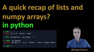 12 - Python Recap of lists and numpy arrays