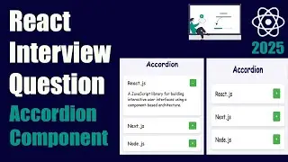 Accordion component in React js | React machine coding interview questions | 2025 #react #javascript