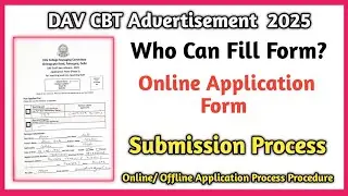 DAV CBT Recruitment 2025 * How To Register online Step By Step Process