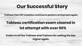 Global Tableau Certification Program @PSTAnalytics