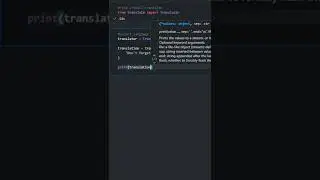 Learn to code your own language translation program with python