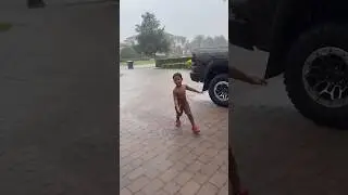 Mom catches son playing during a storm and she does this #shorts