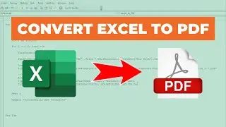 Create PDF from an Excel sheet using VBA | EXCEL VBA | MACRO
