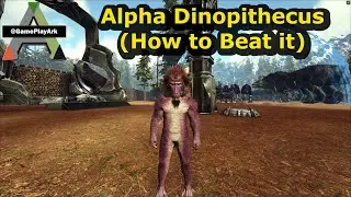 Alpha Dinopithecus Boss Fight Ark Lost Island ( How to Beat it )