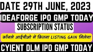 Ideaforge ipo gmp today I ideaforge ipo subscription status I cyient dlm ipo gmp I cyient dlm ipo I