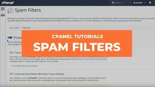 cPanel Tutorials - Spam Filters