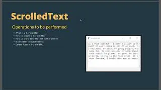 Python Tkinter: How to create a ScrolledText in Tkinter