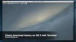 Check download history on OS X with Terminal