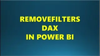 REMOVEFILTERS DAX In Power BI #dax #powerbi #dataanalytics #analytics