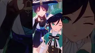 Venti and Scaramouche 😜 Genshin Impact 