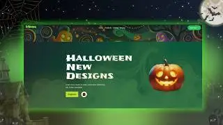 Halloween themed hero design. Watch 3 hrs coding under 3 mins 🤯