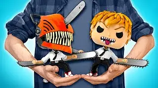 DIY Chainsaw Man Figure with a Functional Chainsaw || Denji's Helmet With Pochita's Room Inside