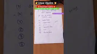 💥Linear Algebra 💥 Important Topics💥CSIR UGC NET💥Last moment Revision