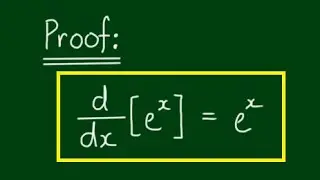 Proof: Derivative of e^x is e^x