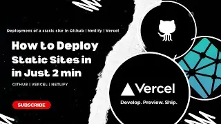 Deploy any Static Site in Just 5 Min || Github , Vercel & Netlify || Totelligence Solutions