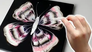 (856) Amazing butterfly painting | with AMSTERDAM White | Paint & Water Only | Designer Gemma77