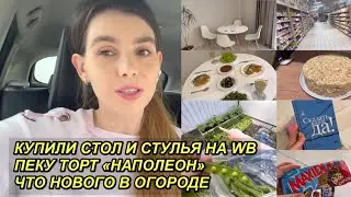ВЛОГ! КУПИЛИ СТОЛ И СТУЛЬЯ НА WILDBERRIES📦 ПЕКУ ТОРТ НАПОЛЕОН🎂 ЧТО👩‍🌾 20 июня 2023 г. VLOGS