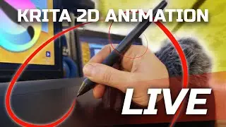 LIVE with Krita 2D Animation - Sky Diving (Part 1)