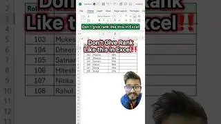 Don't Give Rank in Excel‼️Instead Use Amazing Function 