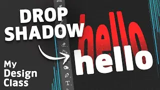 How to Add A DROP SHADOW to TEXT in Photoshop!