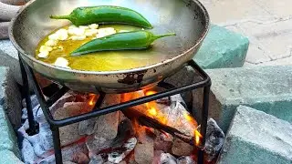 Baking AND cooking OUTDOORS! Saj Bread and Sajiyyeh | خبز صاج وصاجية بندورة | Palestinian Food