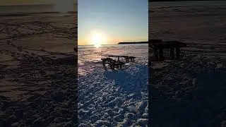 зимний пляж